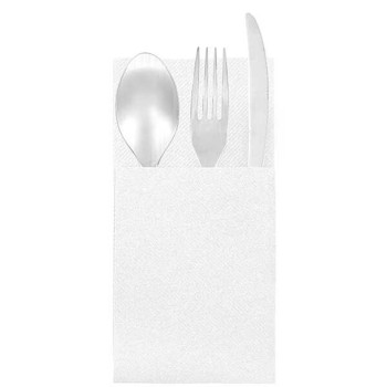 Garson Katlama Cepli Beyaz Airlaid Peçete 33x40 cm – 100 Adet