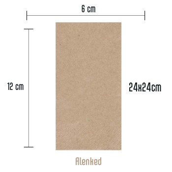 Garson Katlama Kraft Peçete 24x24 cm -100 Adet