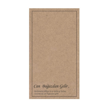 40x40 Kraft Sunum Peçetesi - 100 Adet (Can Boğazdan Gelir Yazılı)
