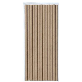 Kraft Kağıt Pipet 6mm x 19,7cm - 100 Adet