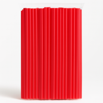 Kırmızı Frozen Pipet 26 cm - 100 Adet