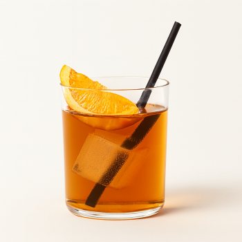 İnce Kokteyl Pipeti Siyah 4 x 190mm