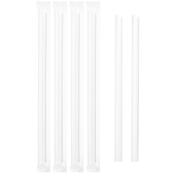 Şeffaf Bubble Tea Pipet Jelatin Sargılı 11 x 220 mm - 100 Adet