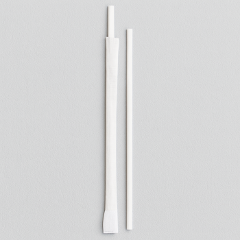 Beyaz Frozen Kağıt Pipet Kağıt Sargılı 8 x 204 mm - 100 Adet