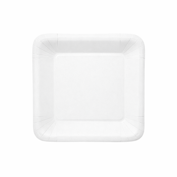 Beyaz Kare Karton Tabak 18 cm - 200 Adet