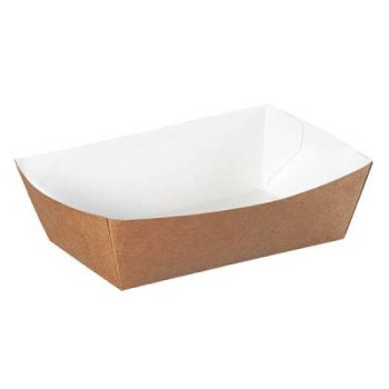 Kraft Karton Servis Tabağı 17x11 cm - 100 Adet