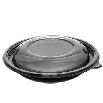 Siyah Yuvarlak Salata Kasesi 500cc PET - Kapaksız - 50 Adet